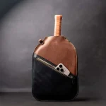 Minimalist Leather Pickleball Paddle Sleeve