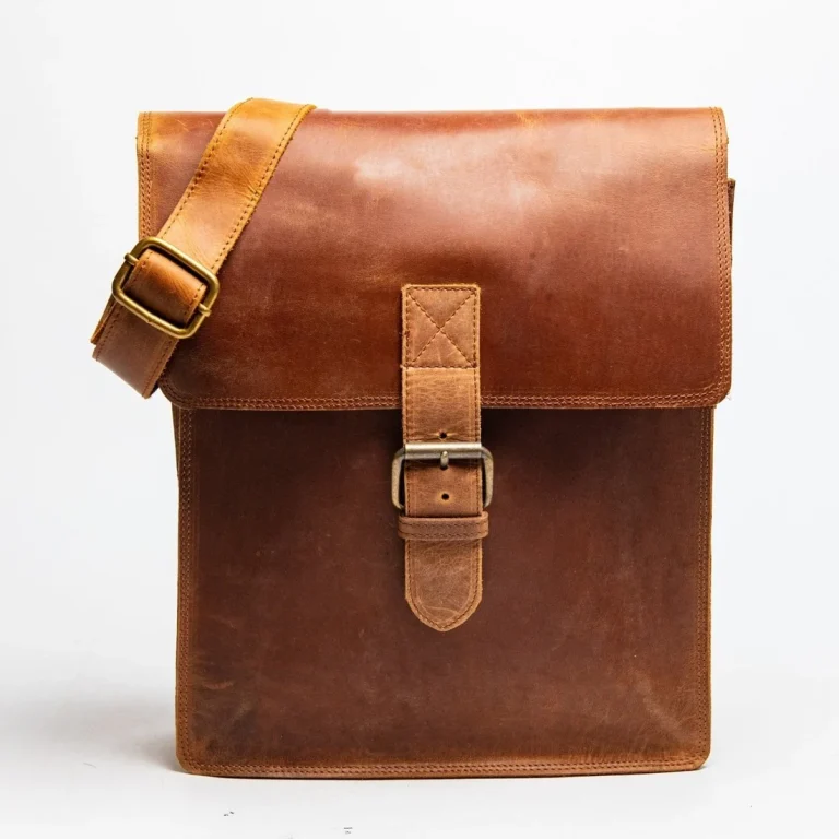 Montrano Leather Satchel Bag – Antique Saddle