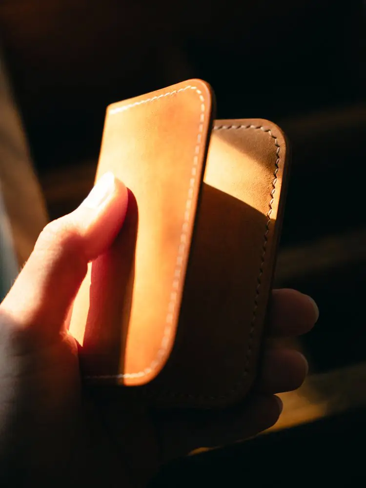 The Olmo Russet Slim Leather Wallet