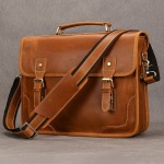 Heritage Laptop Brief – Waxed Leather Work Bag