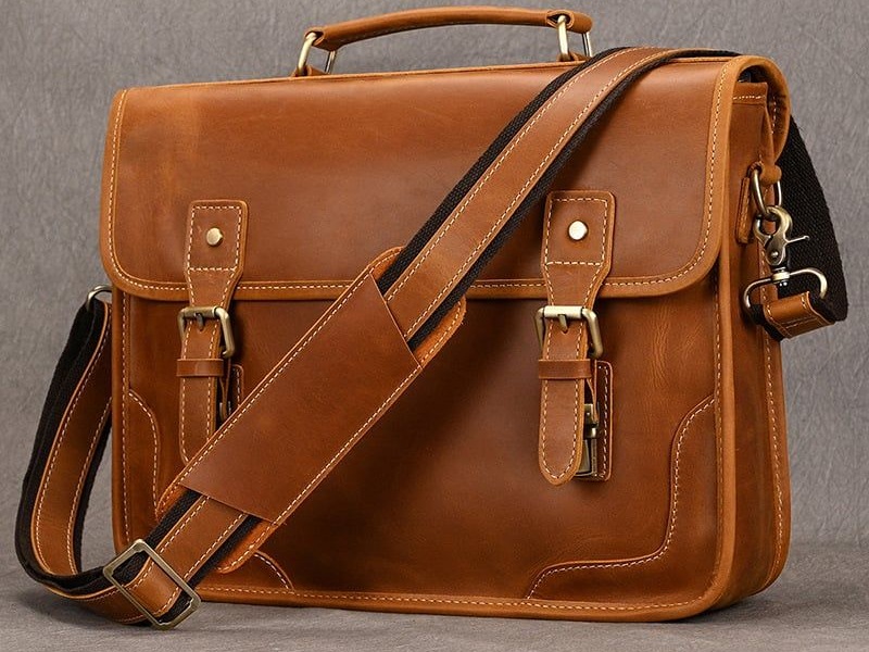 Heritage Laptop Brief – Waxed Leather Work Bag